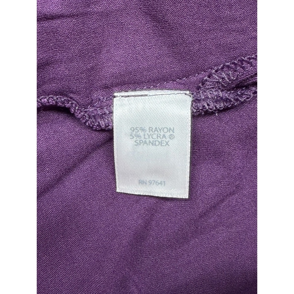 J Jill Top Women 2X Purple Wearever Collection Long Sleeve Stretch Travel Staple - Picture 7 of 10